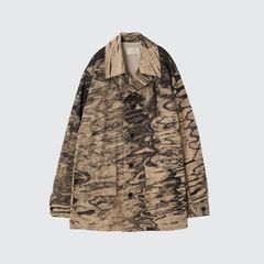 【残り一点】Photo Printed Cotton Gabardine Car Jacket