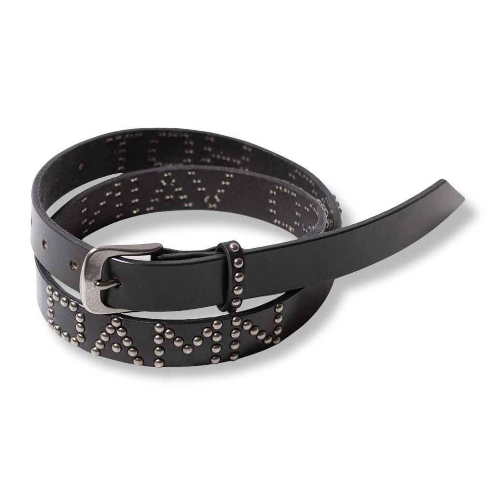 【残り一点】Round Studs Leather Narrow Belt(S.V.D.S.H)