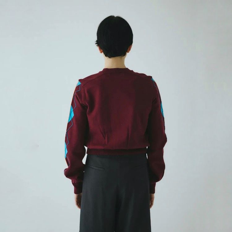 【残り一点】Neon Argyle Knit Tops