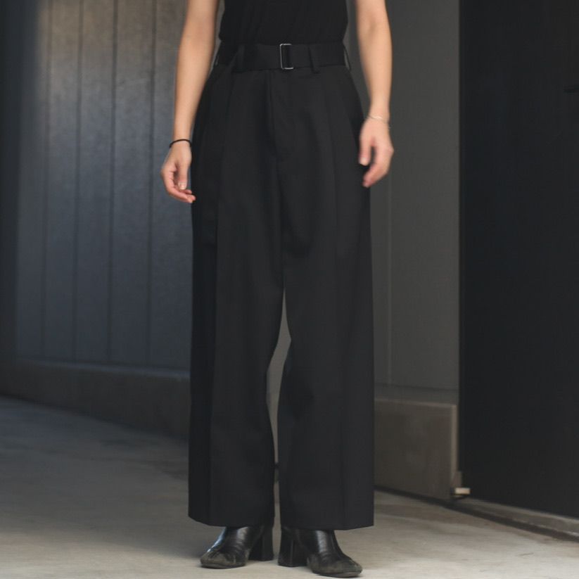 stein - 【再販売通知受付可能】Belted Wide Straight Trousers(2/90