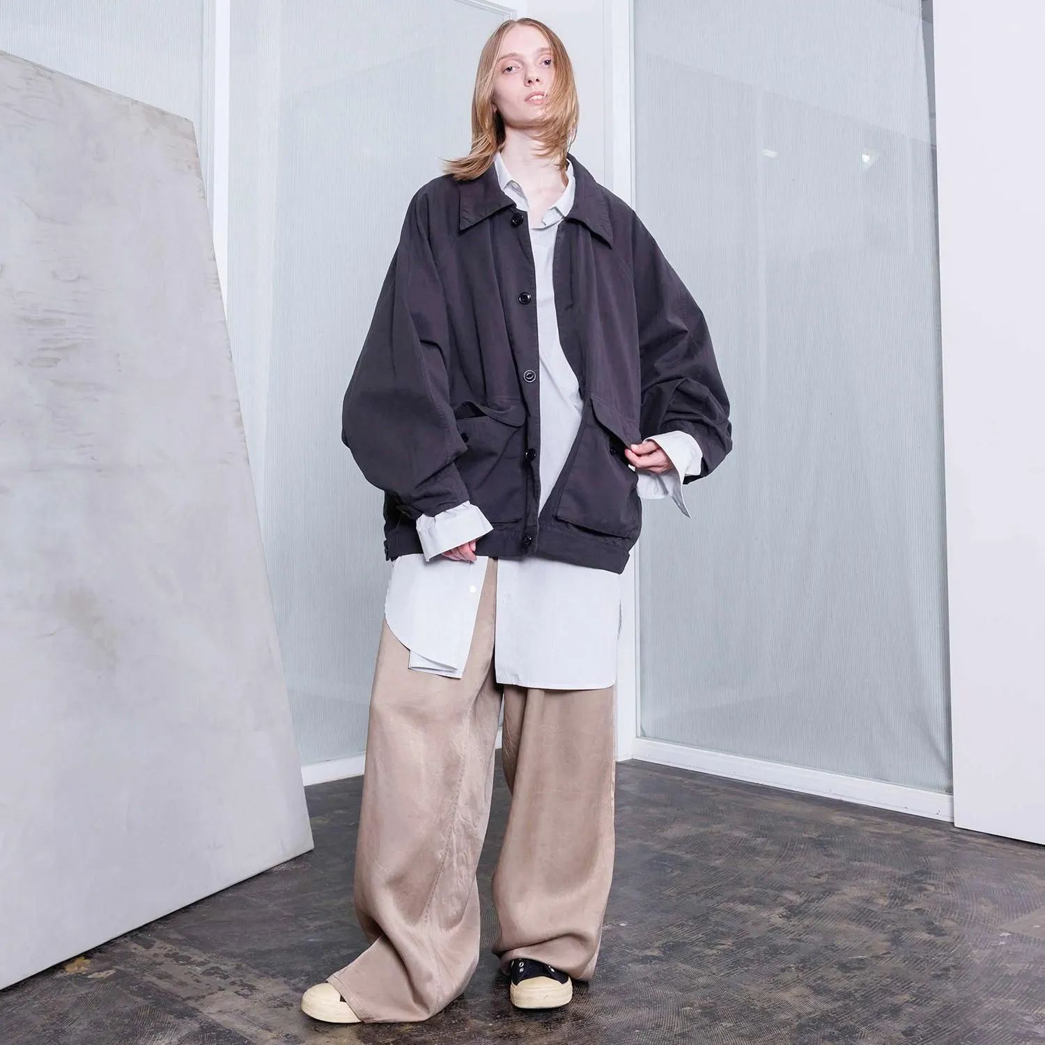 【残り一点】ガーメントダイオーバーサイズブルゾン