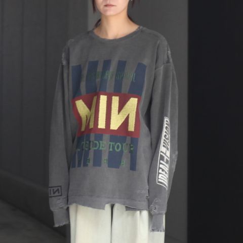 【残り一点】Bootleg DIY Crew Sweat With Damaged(OUTSIDE TOUR)