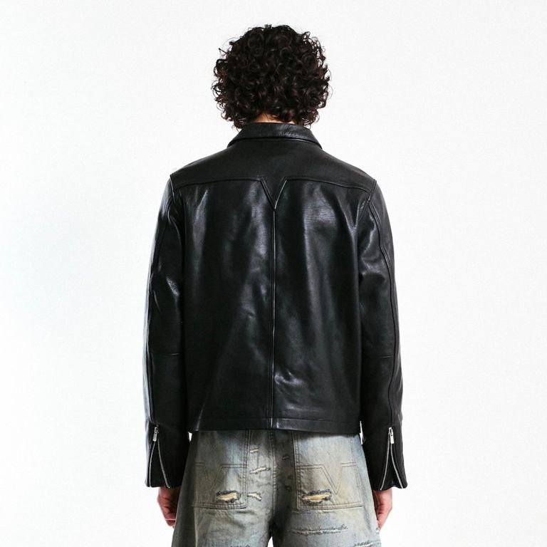 NO MAINTENANCE - 【再販売通知受付可能】Black 6 Zip Trucker Jacket 
