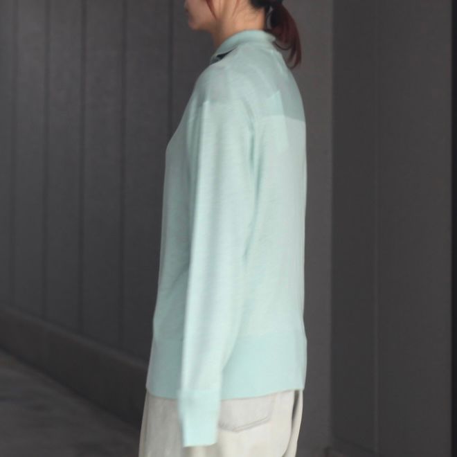 【残り一点】Silk Cashmere Sheer Shirt Cardigan