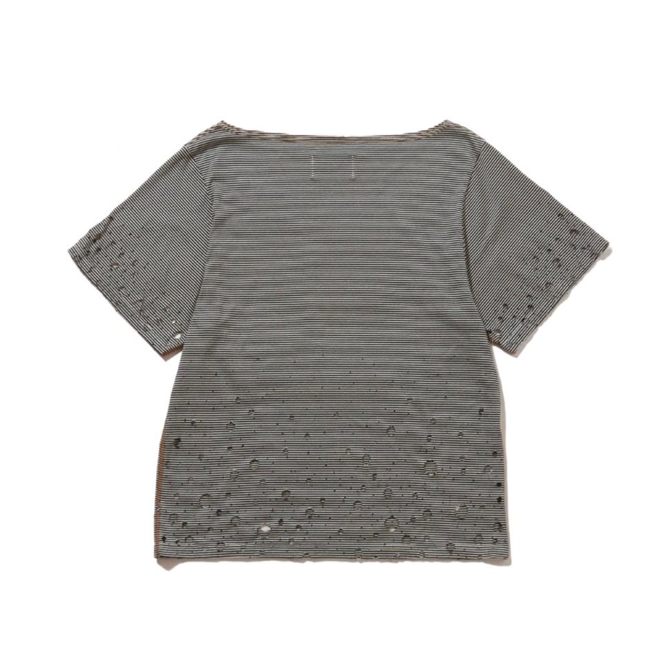 【残り一点】Destroyed Boat Neck Stripe Tee