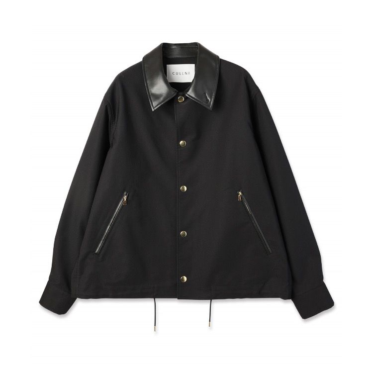 【残り一点】Chambray Gabardine Dot Button Coach Jacket