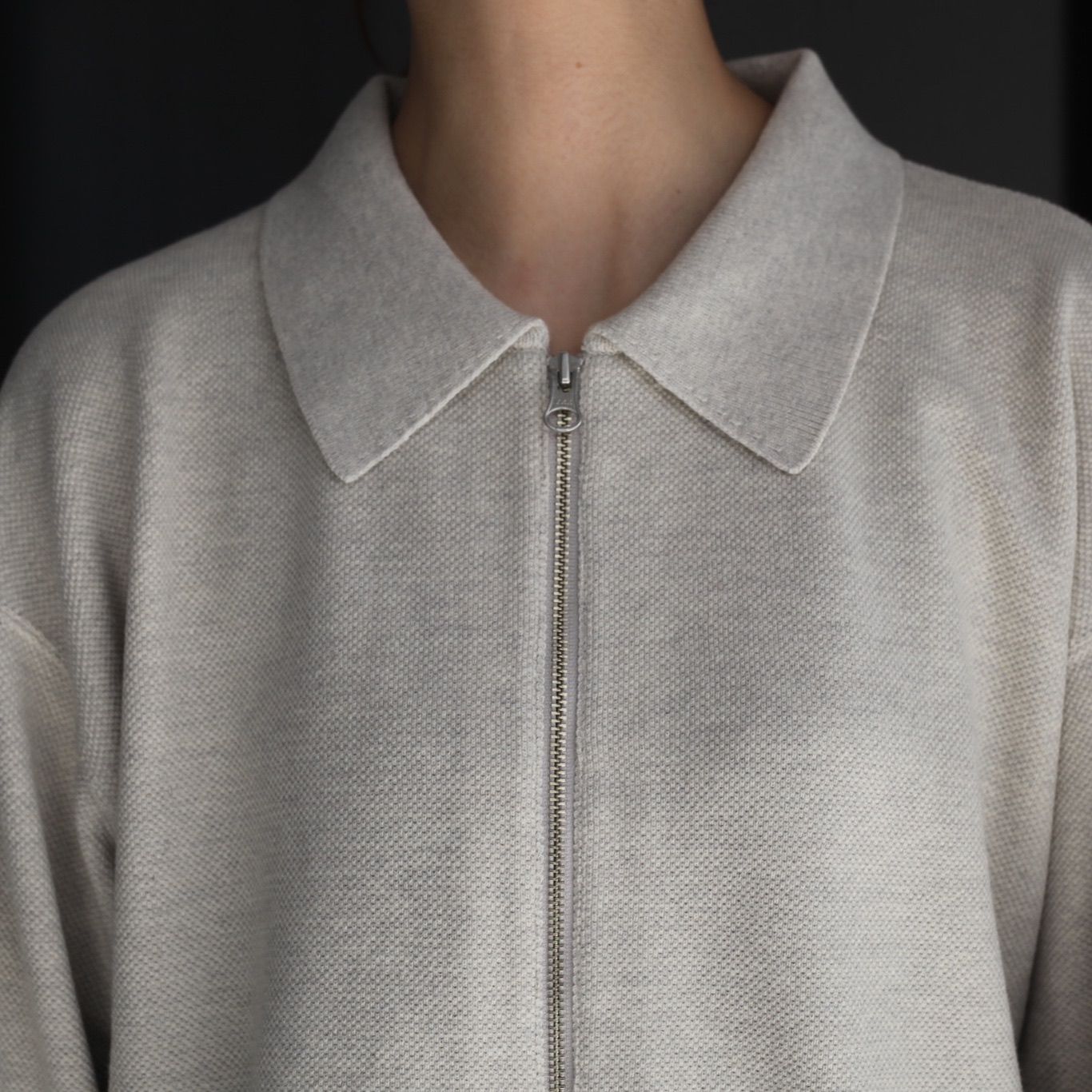 【残り一点】Co/Wo Moss Stitch Zip Blouson