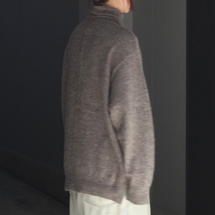 【残りわずか】Wool/Alpaca Knit Loose Turtle Neck PO