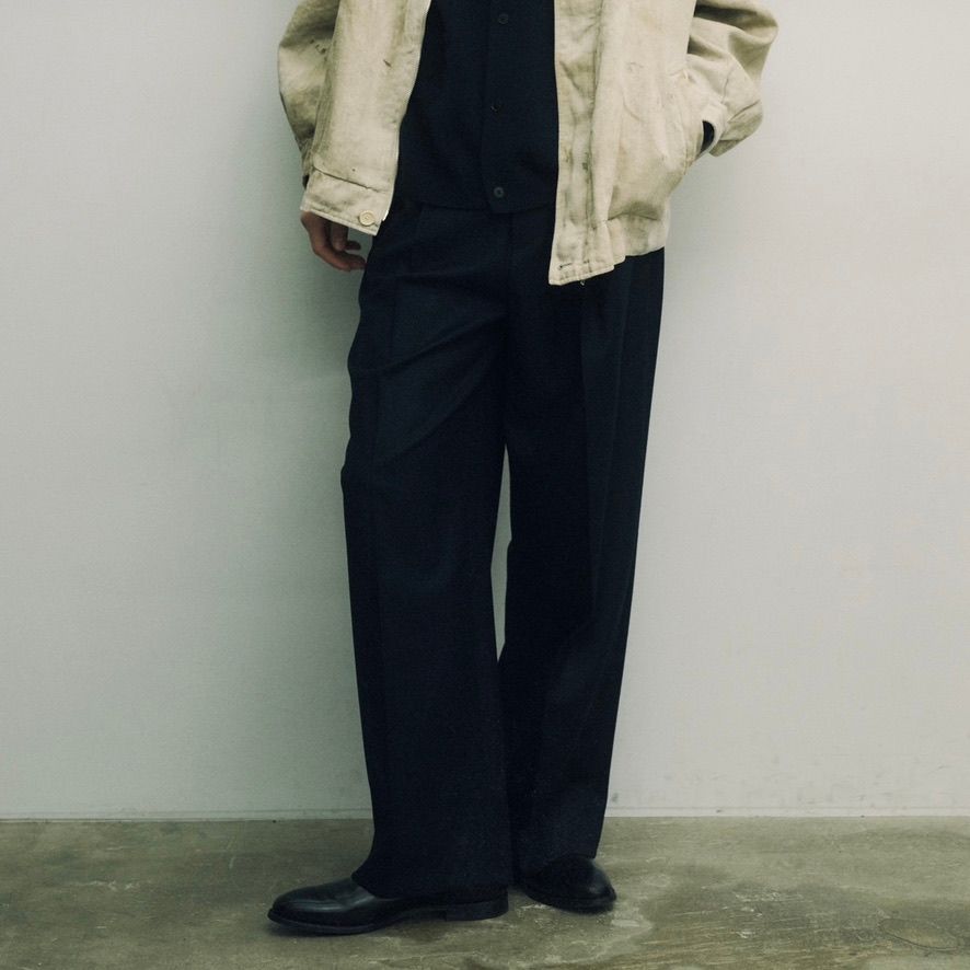【残りわずか】Wool Flannel Long Wide Trousers
