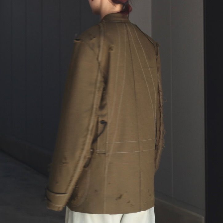 【残り一点】Slash Seam Hunting Tailored Jacket With Damaged(70'S VINTAGE FRENCH ARMY)