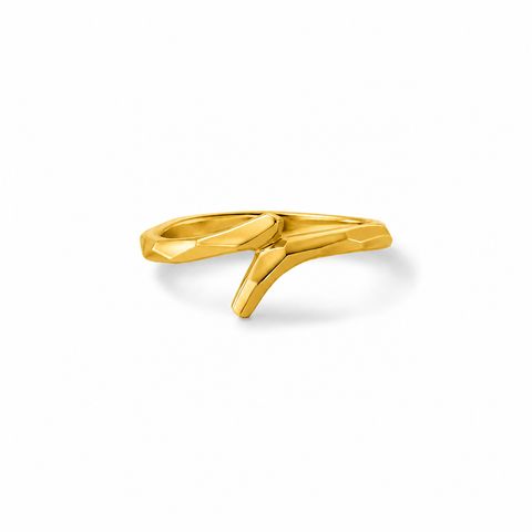【お取り寄せ注文可能】Broadly V Ring(K18 YELLOW GOLD)