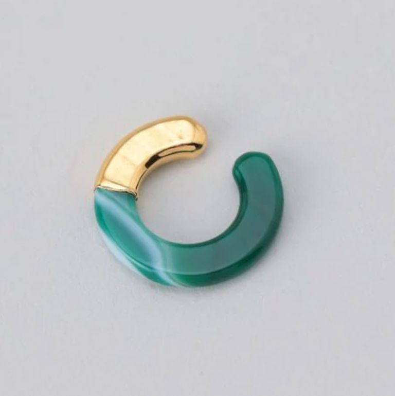 PREEK - 【お取寄せ注文可能】Ukishima Green Agate Ear Cuff