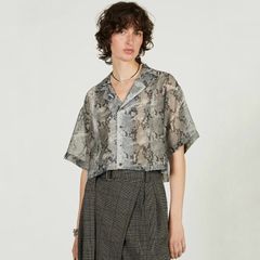 【残り一点】Python Print Sheer Shirt