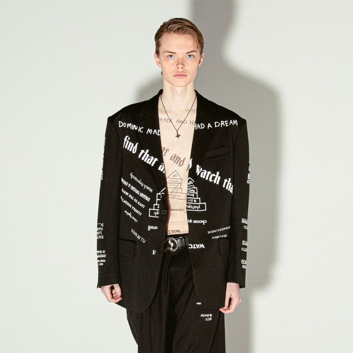 【残り一点】"TATTOO" Printed Tailored Jacket