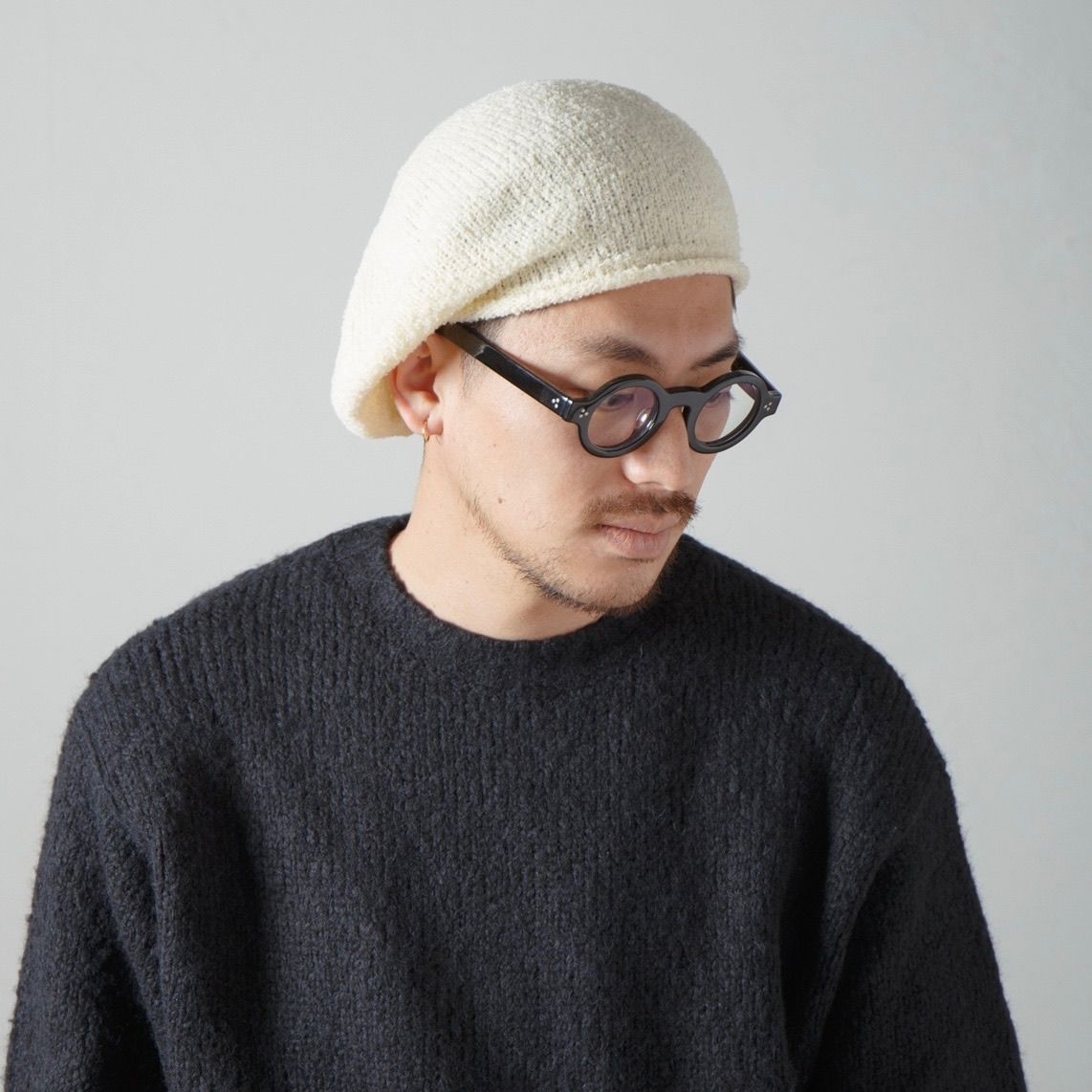 【残り一点】Curling Yarn Beret