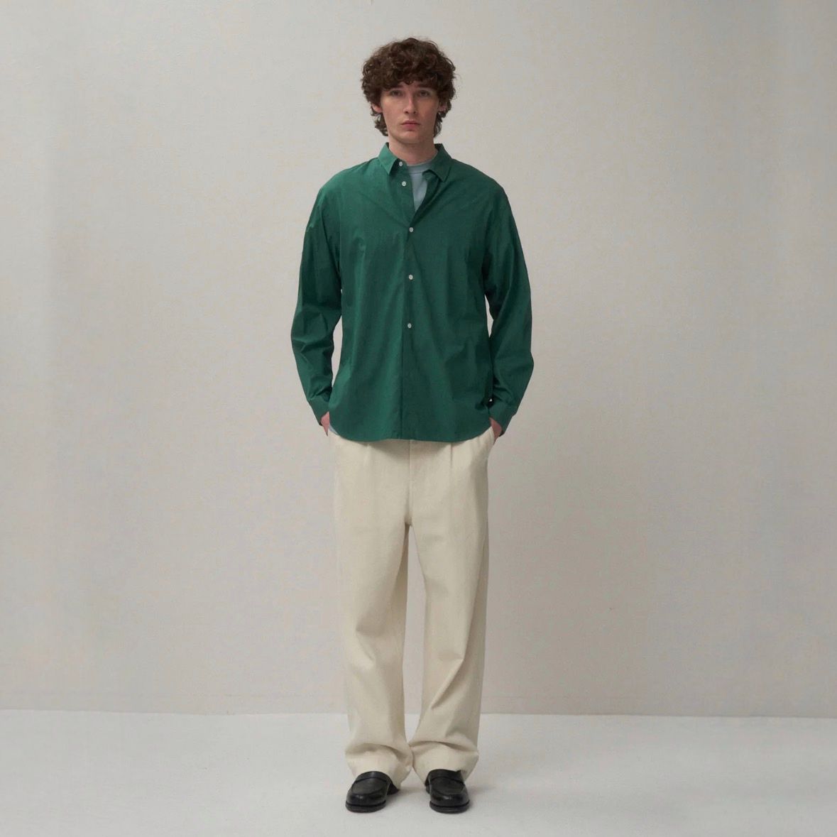 【残り一点】Shrink Cotton Lawn Oversized Shirt