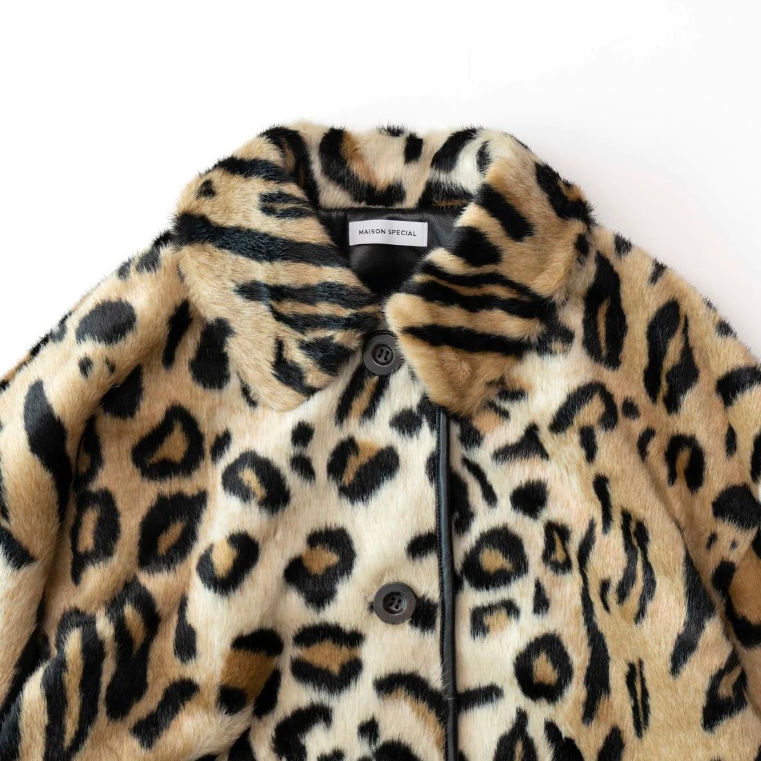 MAISON SPECIAL - 【残り一点】Leopard Soutien Colored Fur Coat 