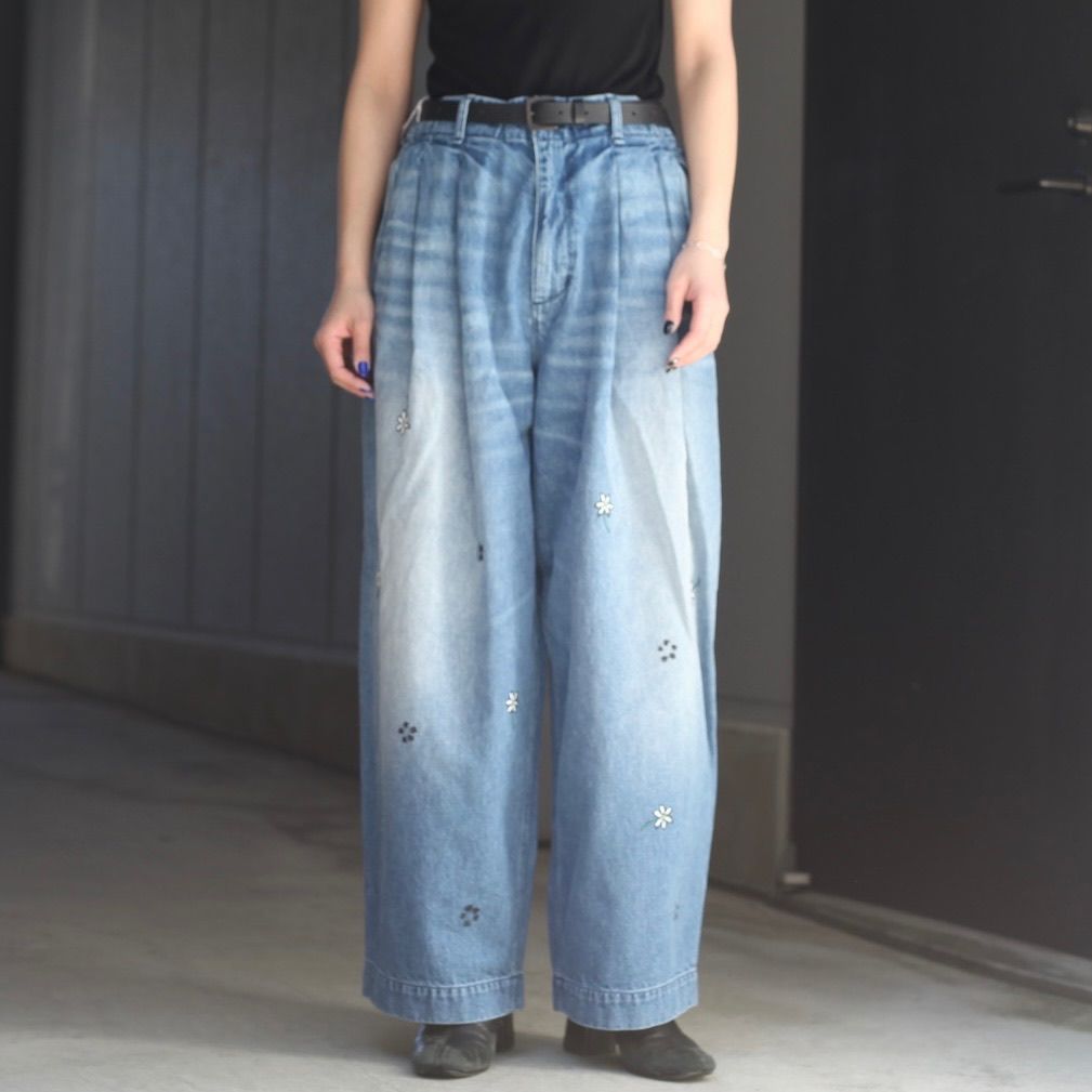 【残り一点】12.5OZワイドデニムパンツ(PRINTED_USED)