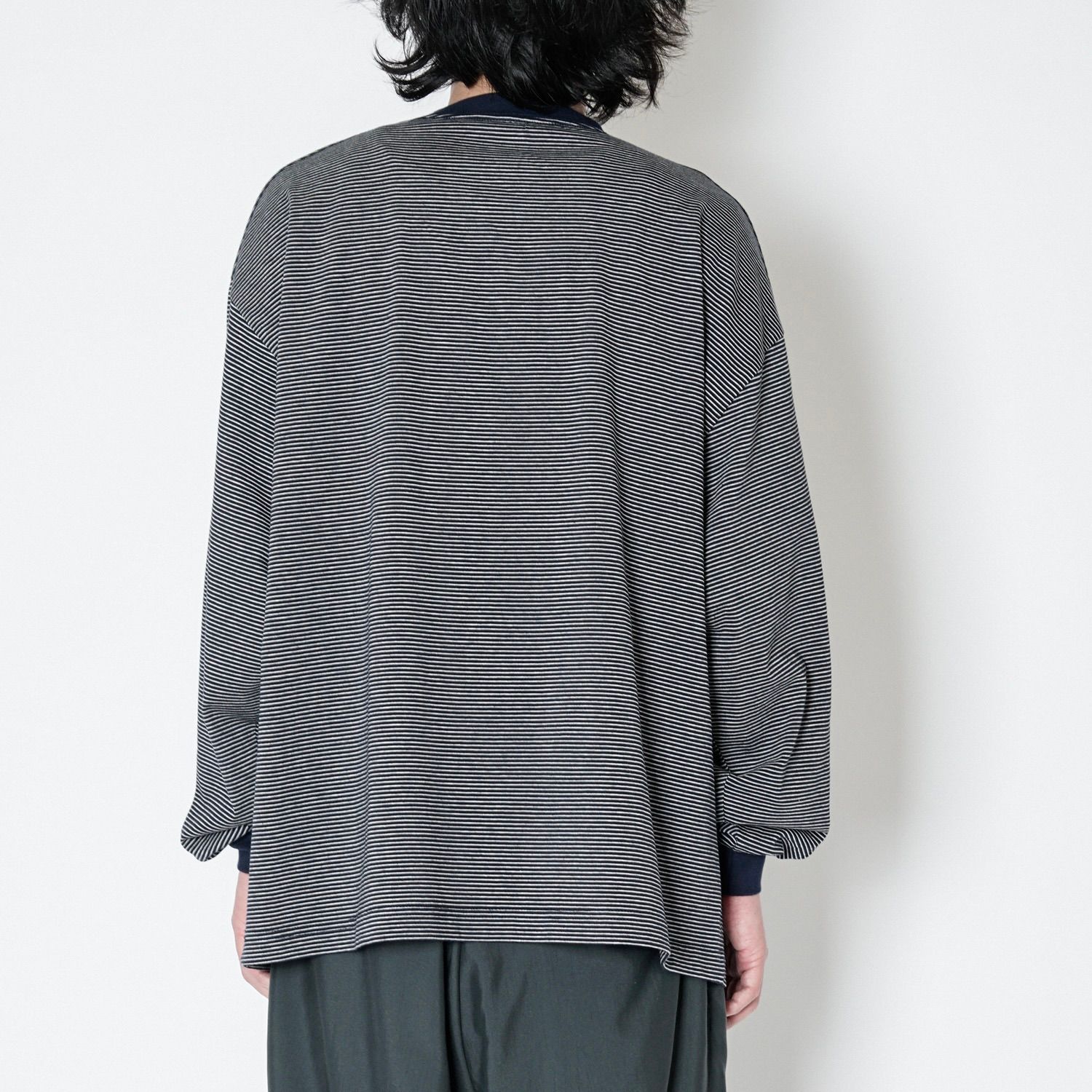 【残り一点】Mercerization Border Wide L/S Tee