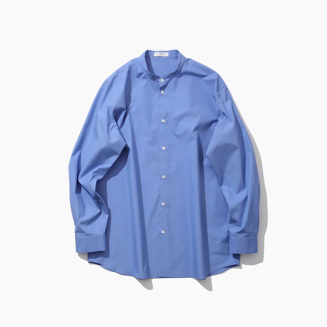 ATON - 【残り一点】Suvin Broad Band Collar Shirt | ACRMTSM ONLINE