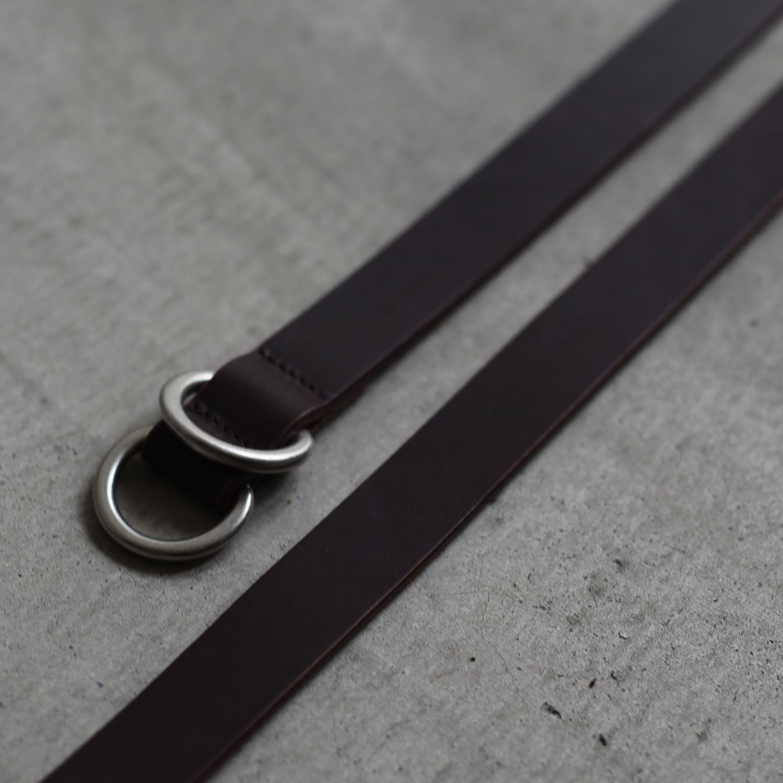 【再販売通知受付可能】Ring Belt Slim(BROWN×SILVER)