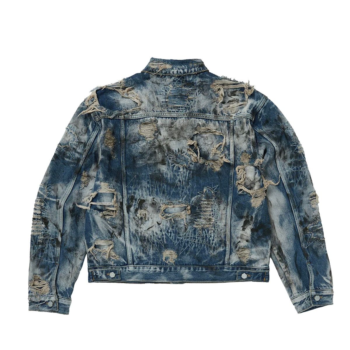 【残り一点】Hard-Washed Damaged Denim Jacket
