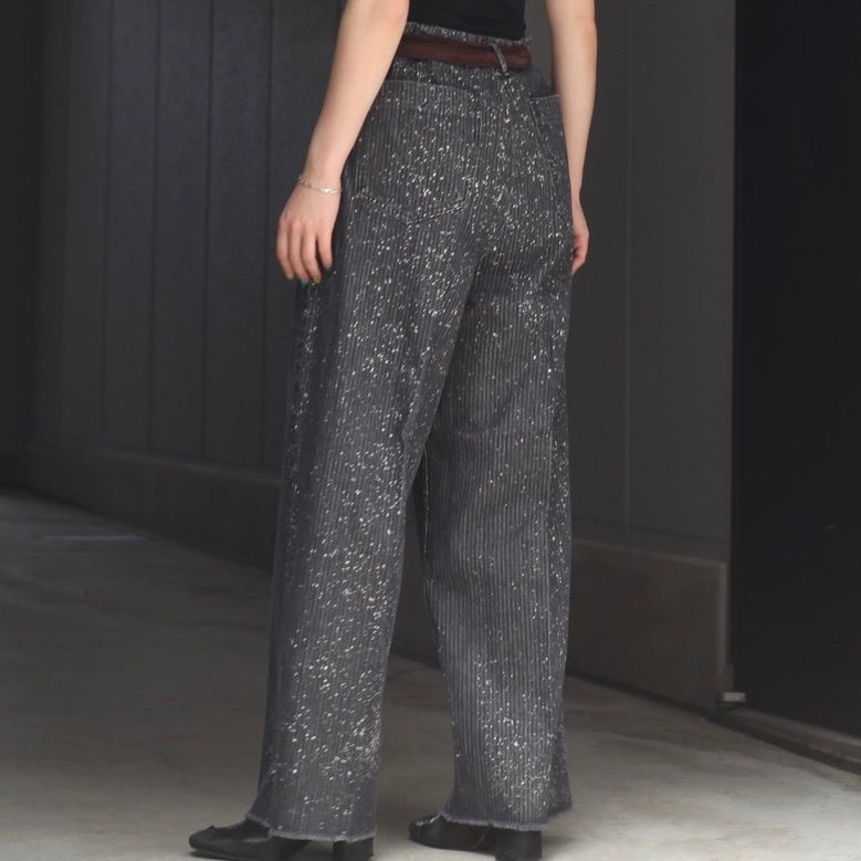 【残り一点】Tuck Baggy Type2(STRIPE DENIM SPLASH VINTAGE WASH)
