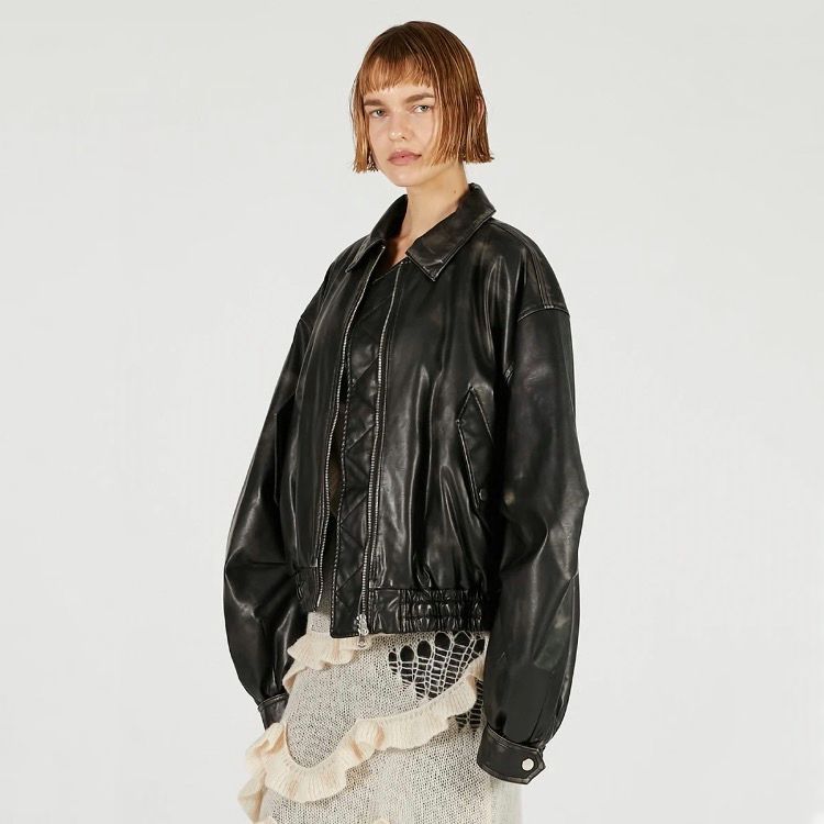 【残り一点】Flight Leather Bomber Jacket