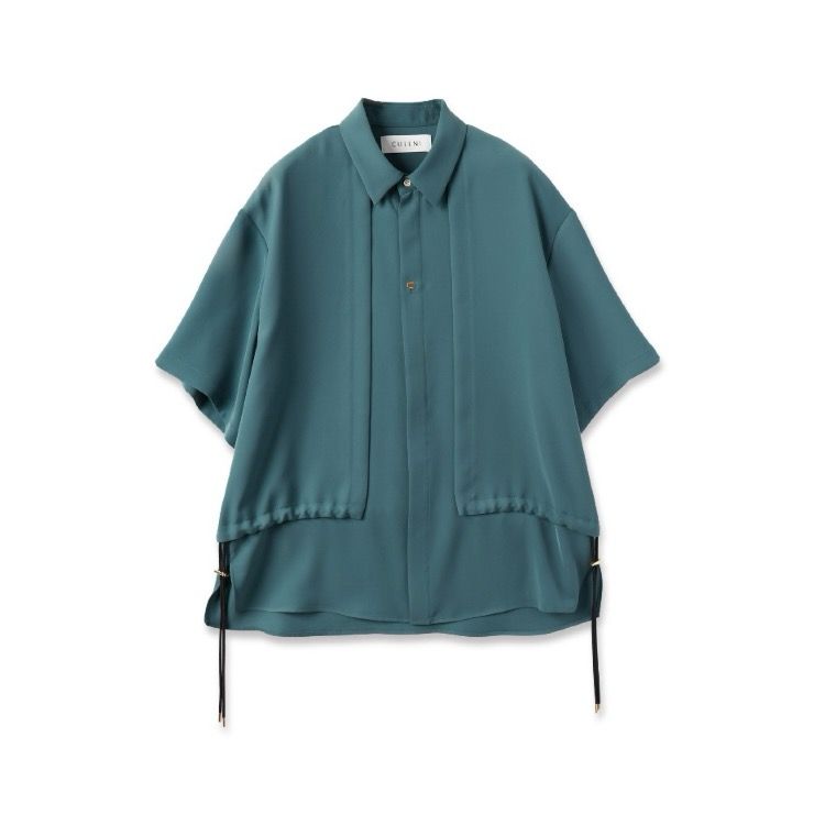 【残り一点】Dry Double Satin Layered Short Sleeve Shirt