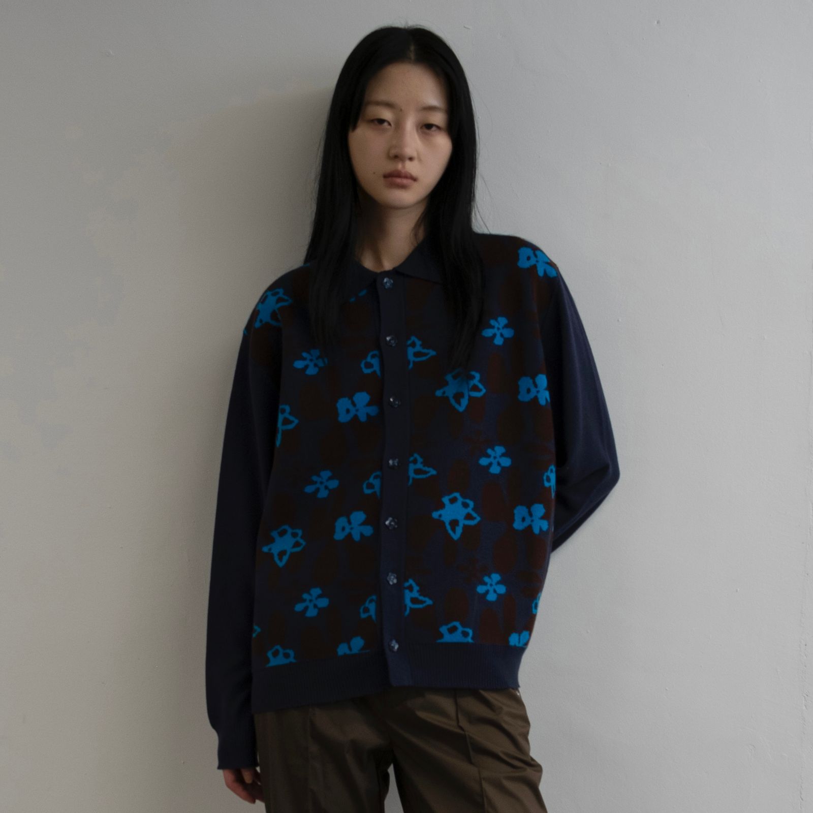 TTT_MSW Flower Camo Knit Polo - カーディガン