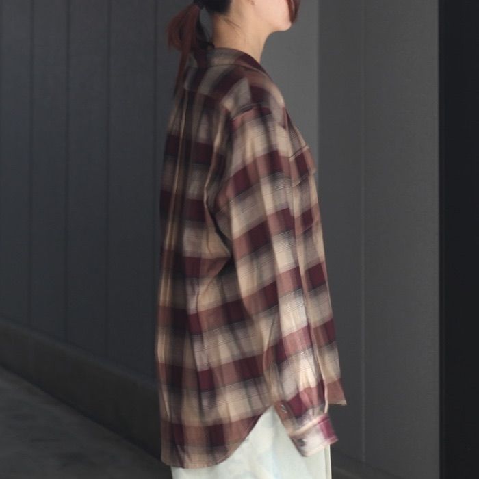 【残り一点】Plaid Open Collar Shirts
