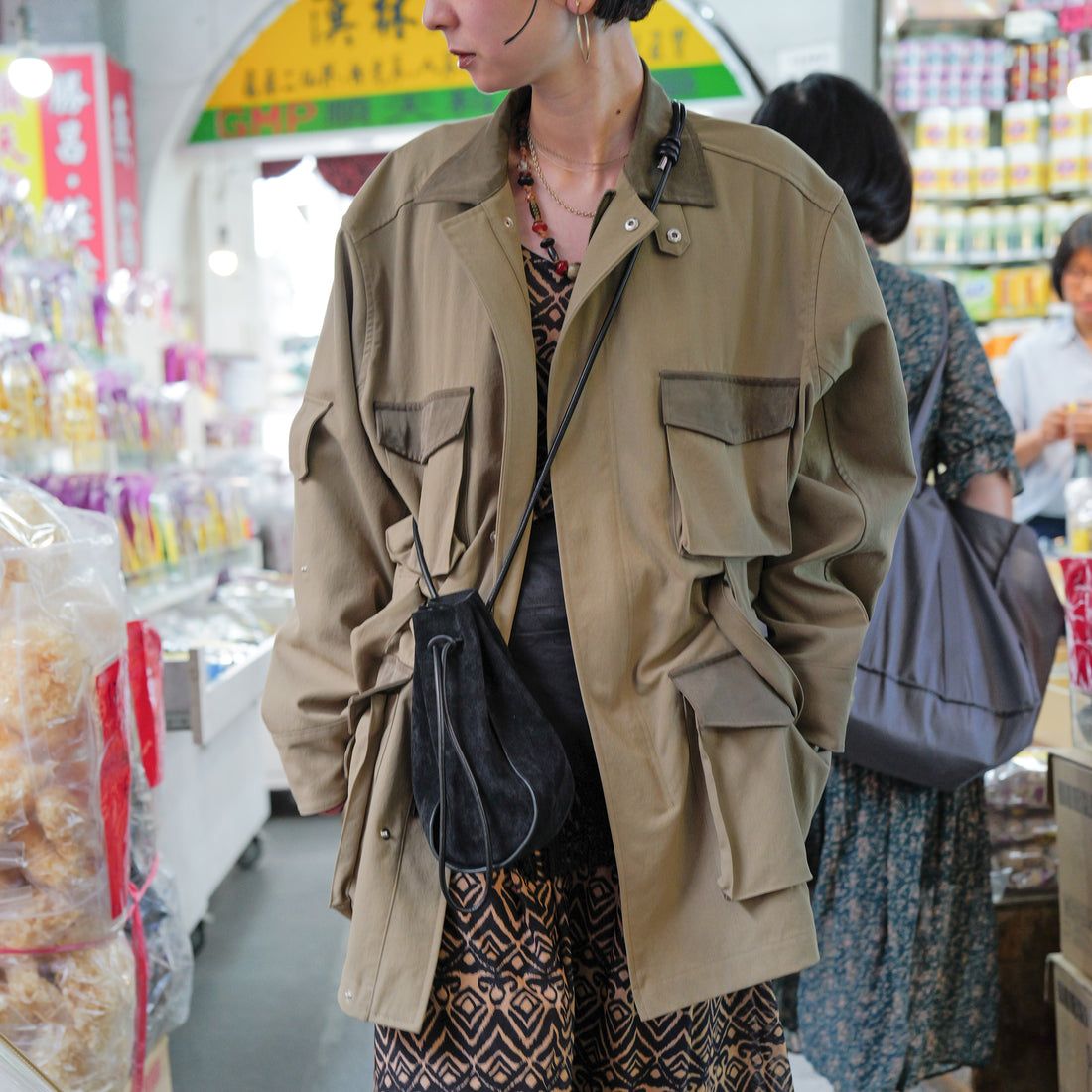 【残り一点】Herrie Kinchaku Pouch_GPM(MOSSA LDN)