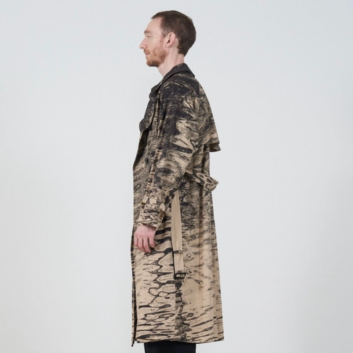 【残り一点】Photo Printed Cotton Trench Coat