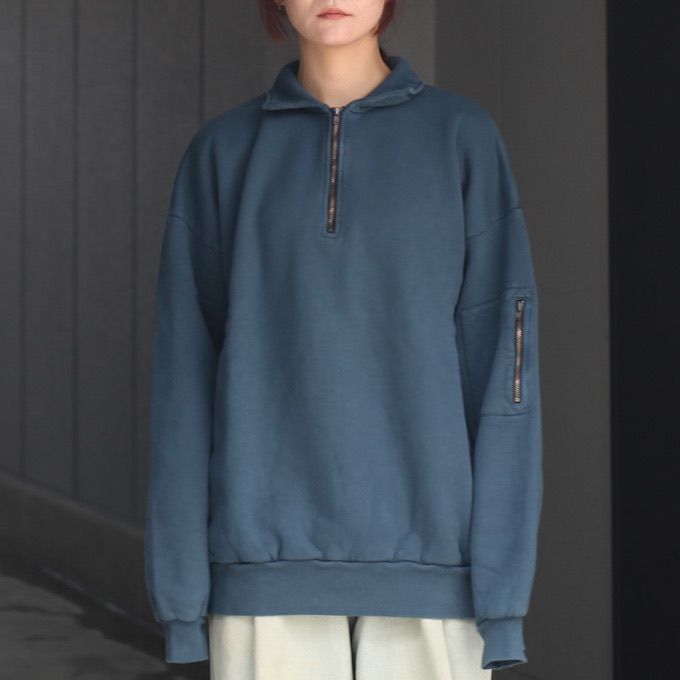 【残り一点】Pigment Dyed Zip Sweatshirt