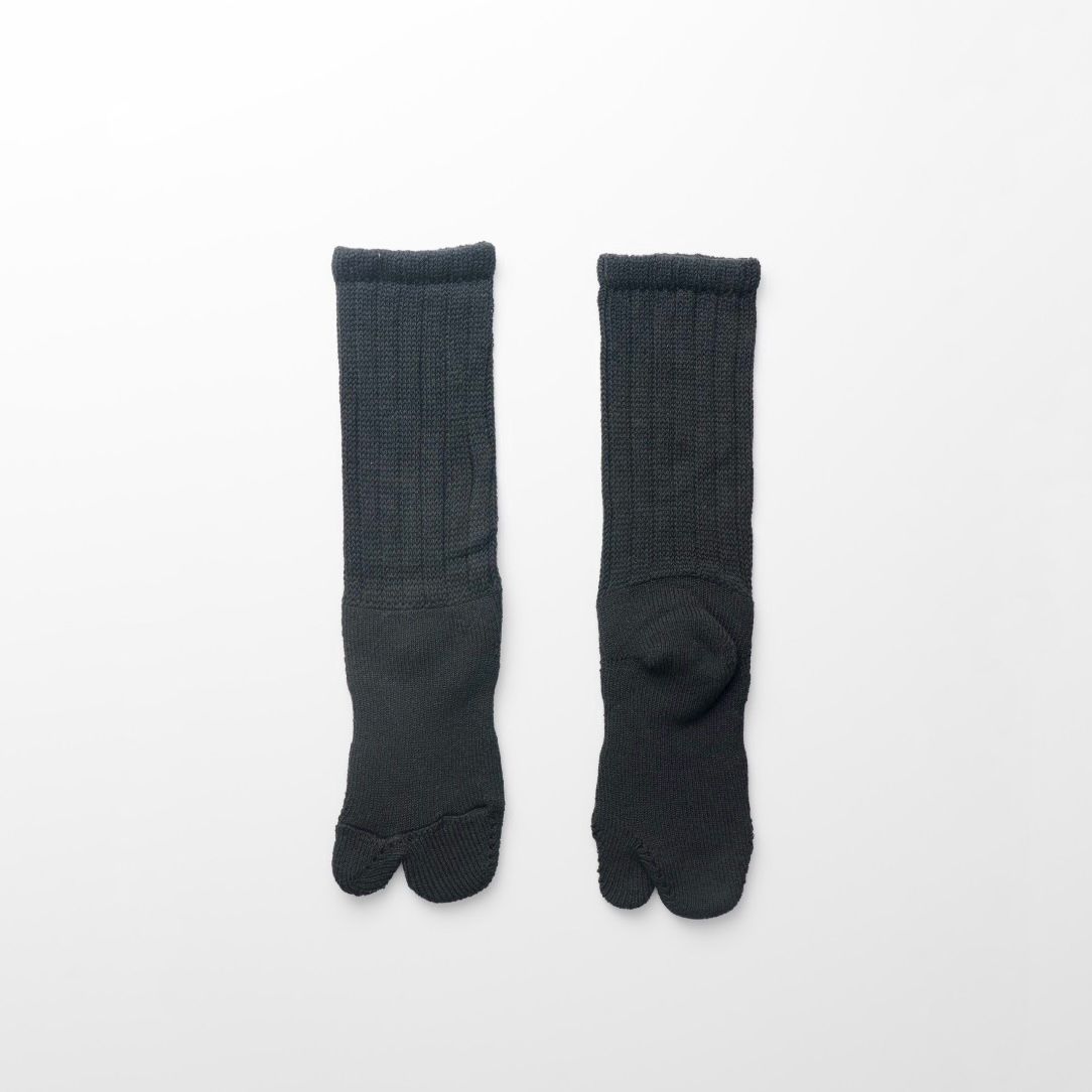 【再販売通知受付可能】Tabi Pile Socks(BLACK)