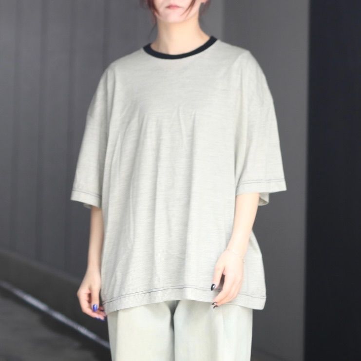 【残り一点】32G Wool Stripe SS Tee