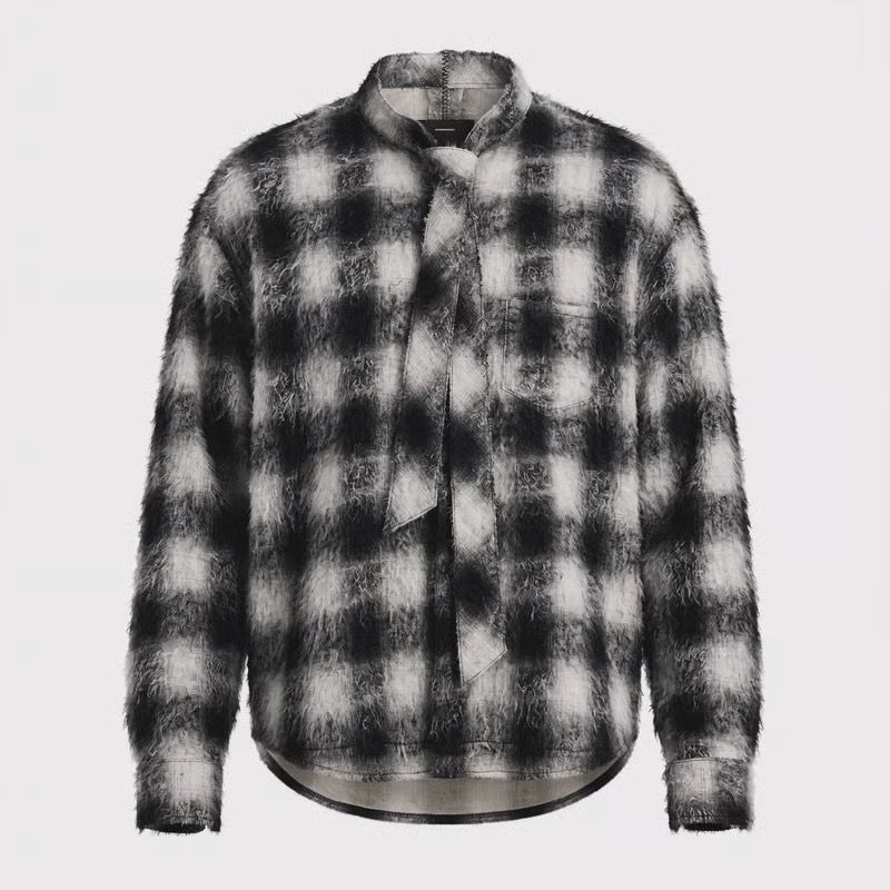 【残り一点】Shaggy Ombre Ribbon Shirt(DRUNK)