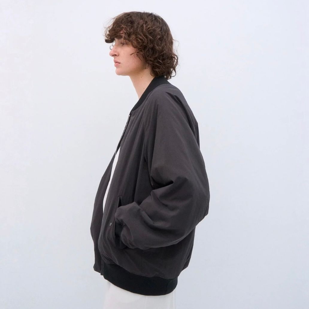 【残り一点】Fibril Nylon Satin Flight Jacket