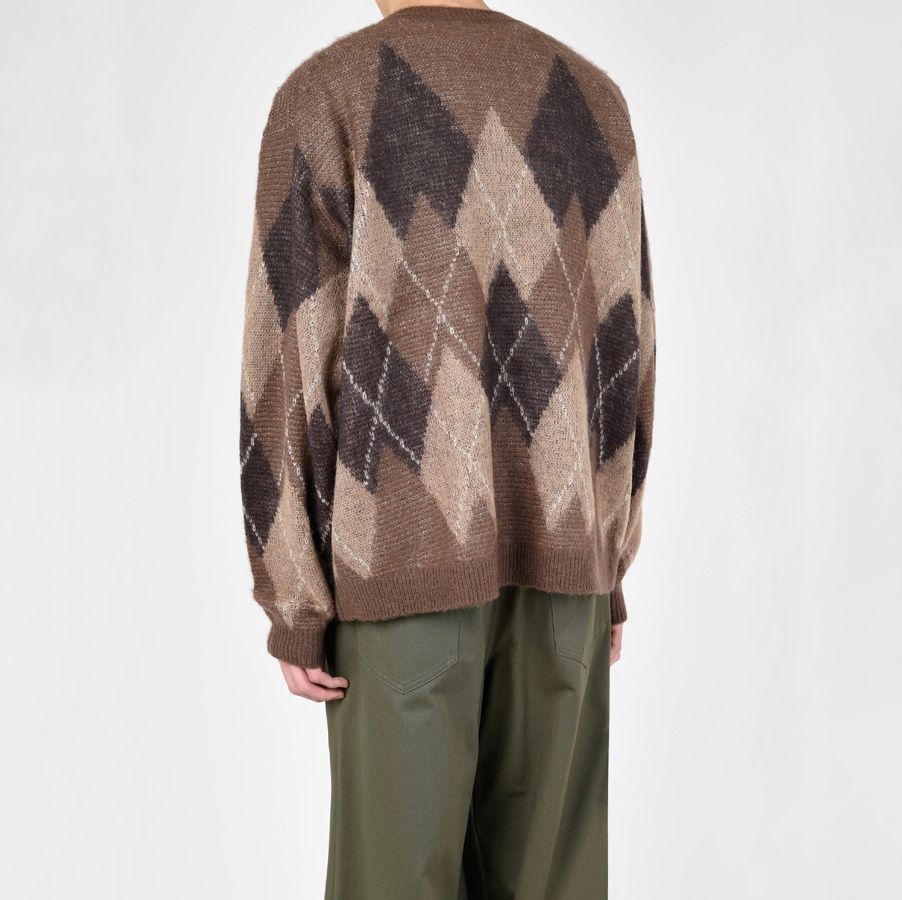【残り一点】 M/Shaggy Argyle Knit Pullover