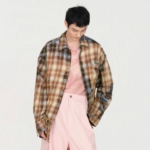 【残り一点】Long Sleeve Shirt in Decayed Check