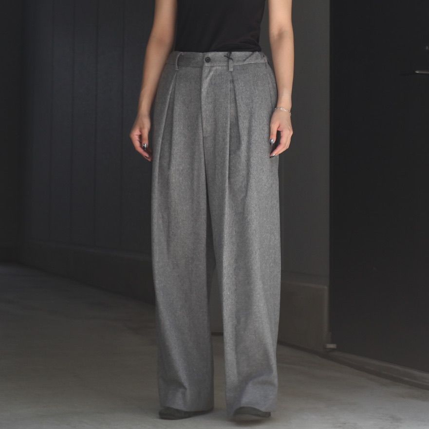 【残り一点】W/CA Beaver Easy Wide Trousers