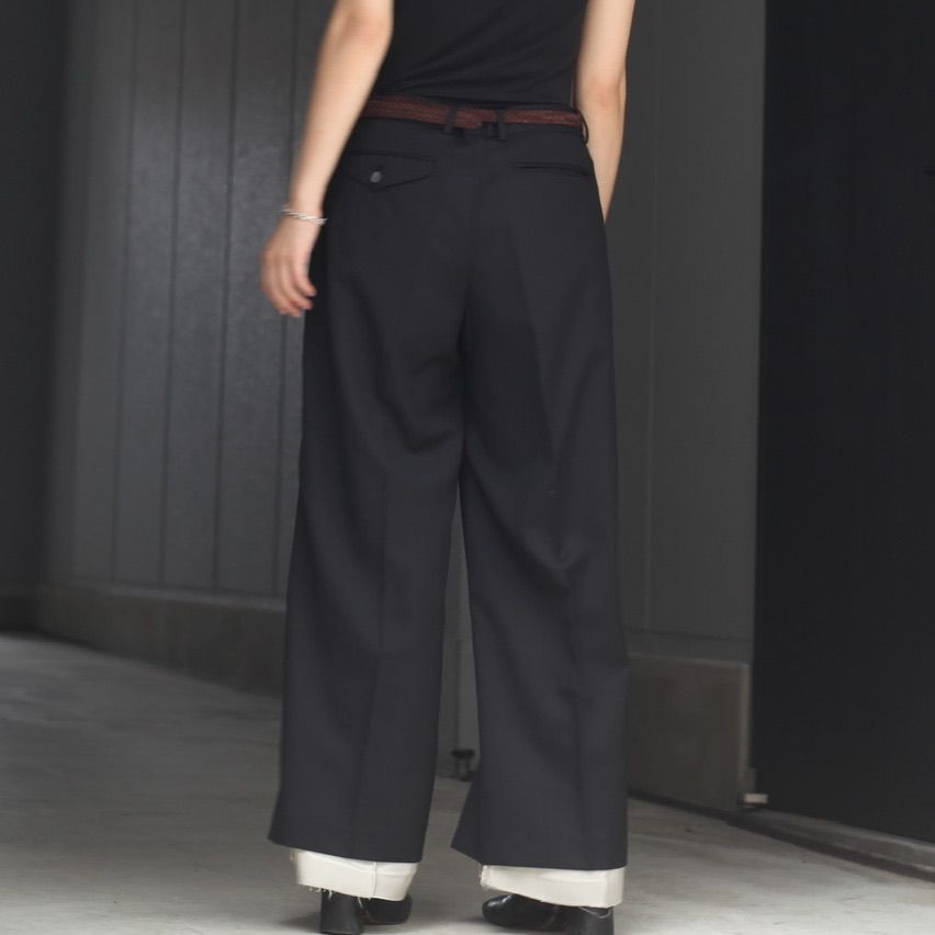 SUGARHILL - 【残り一点】Raw-Edge Liner Tailored Wide Trousers