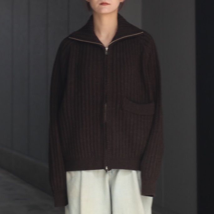 YOKE - 【残り一点】Wide Rib Highneck Zip Cardigan | ACRMTSM
