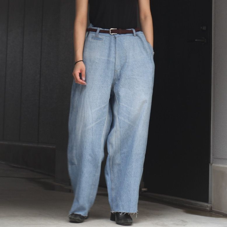 【残り一点】Reconstructed Super Baggy Slacks Denim_3(L)