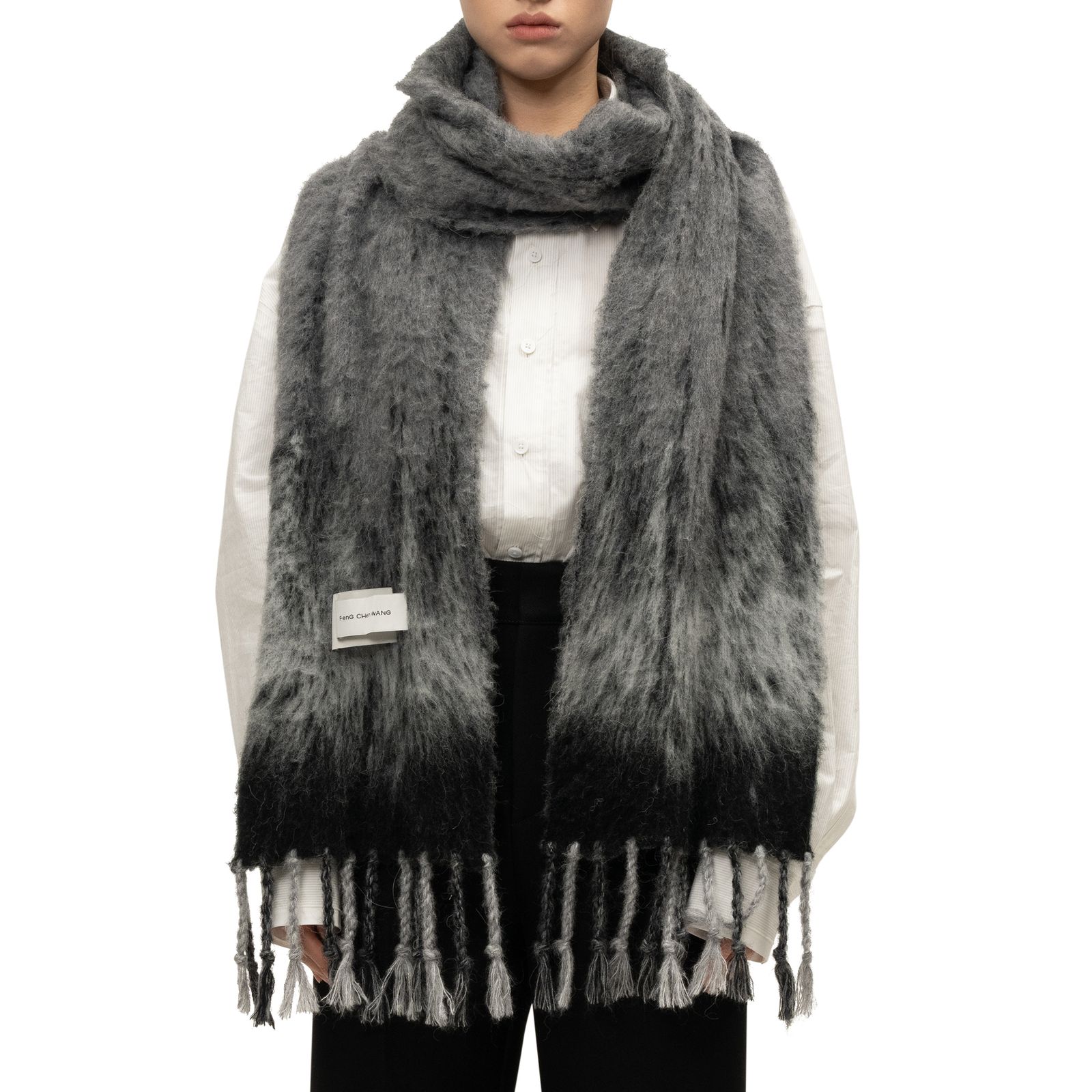 【残りわずか】Gradient Jacquard Knit Scraf