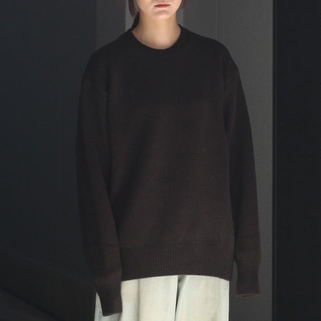【残りわずか】Extra Fine Wool Warm Knit Crew Neck LS
