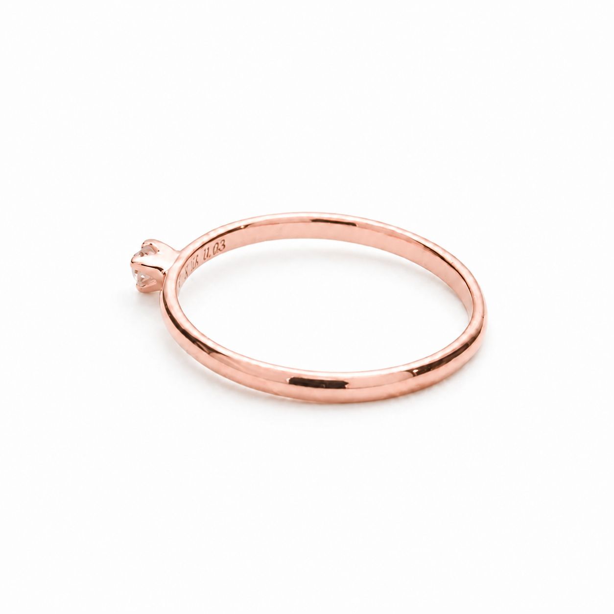 【お取り寄せ注文可能】K18 Triangle Dia Ring(18 PINK GOLD)