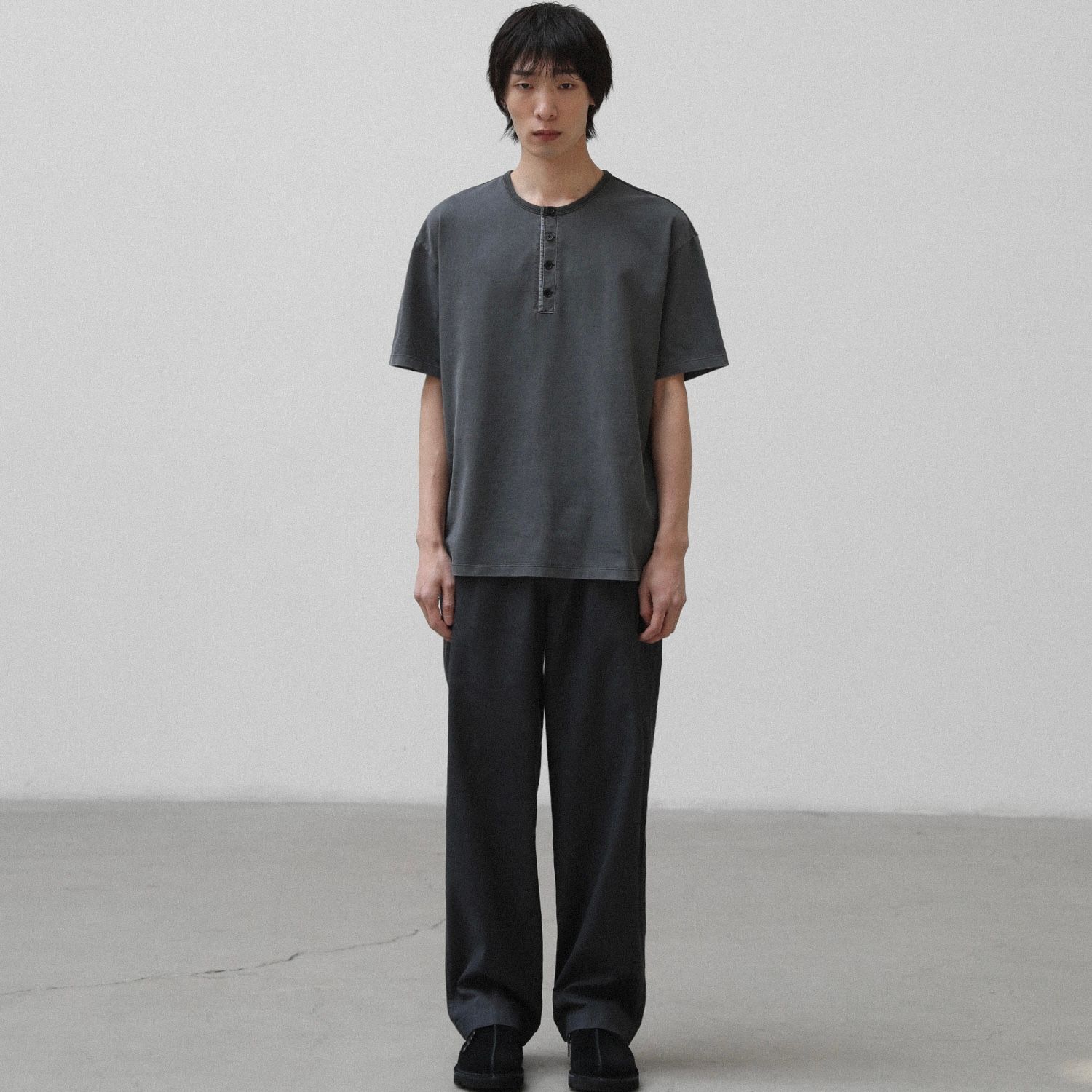 【残り一点】French Henry Neck Garment Tee