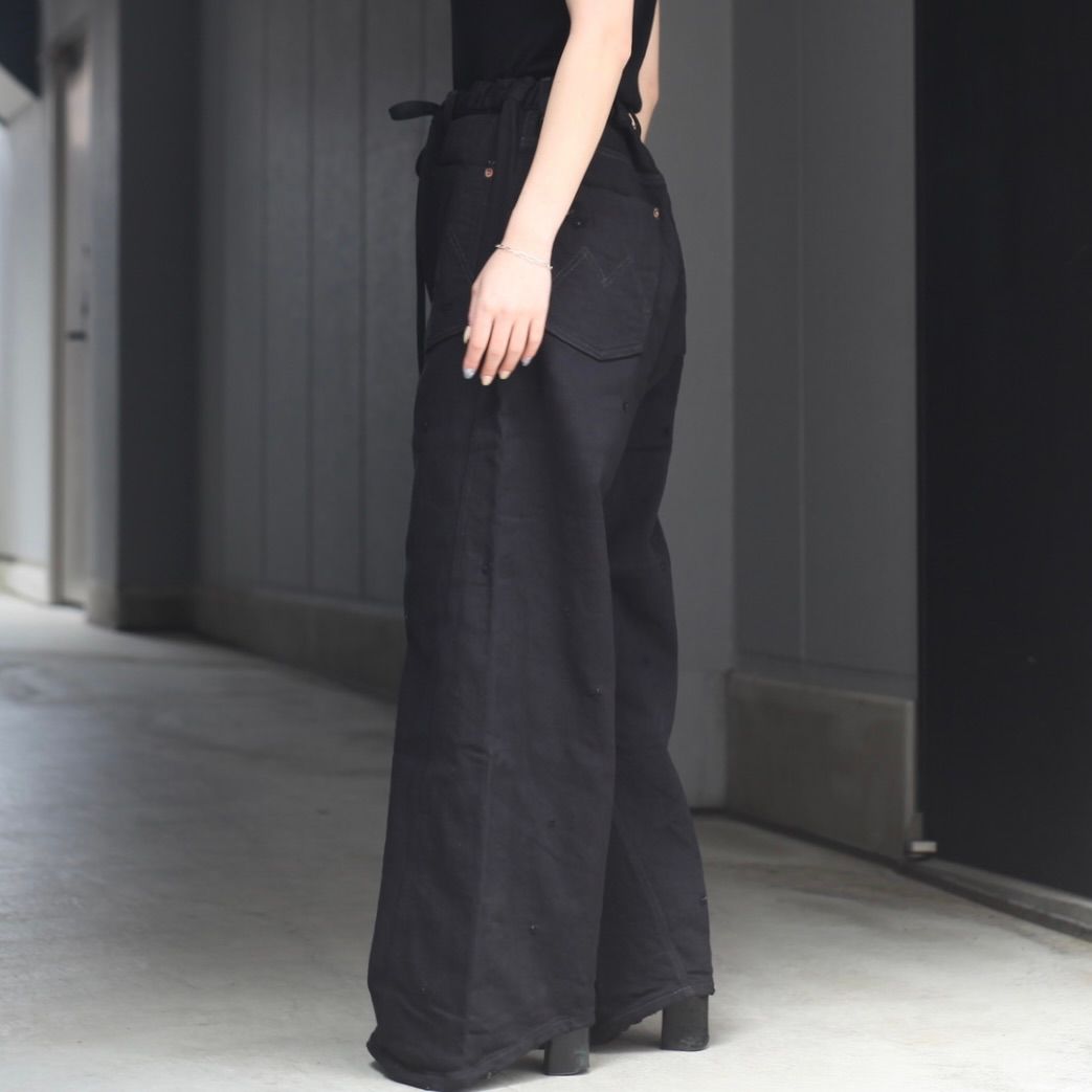 【残りわずか】Home Wide Jeans With Damaged(INLAY DENIM)