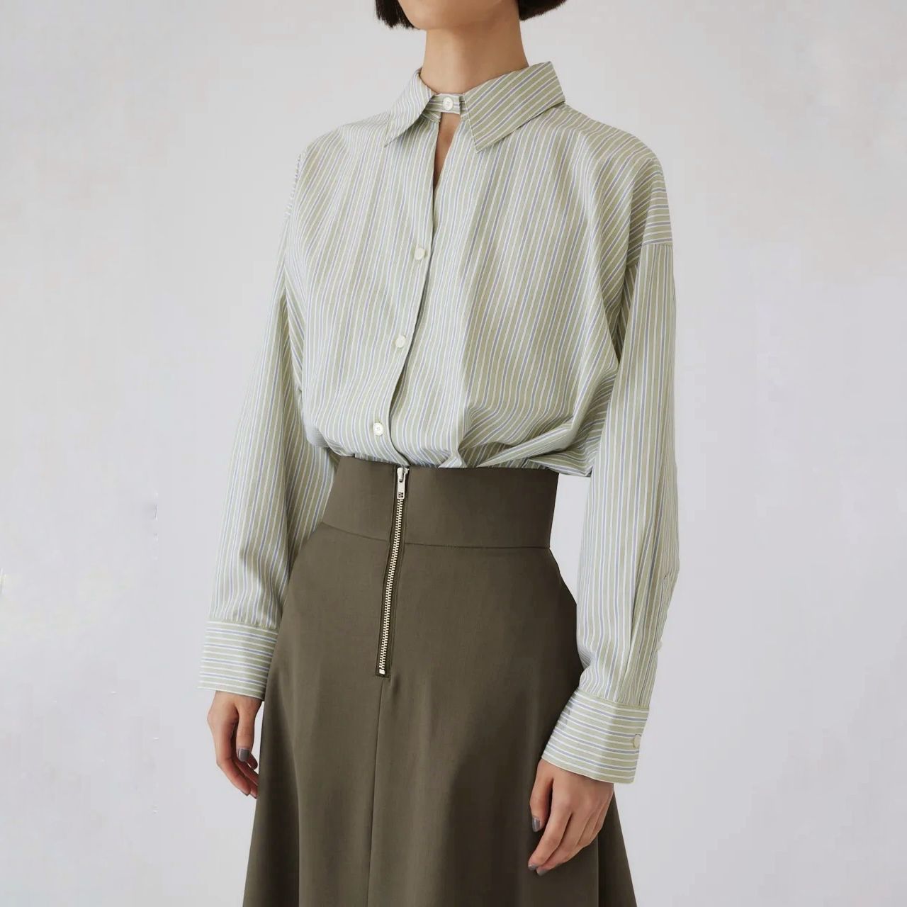【残り一点】Back Volume Stripe SH